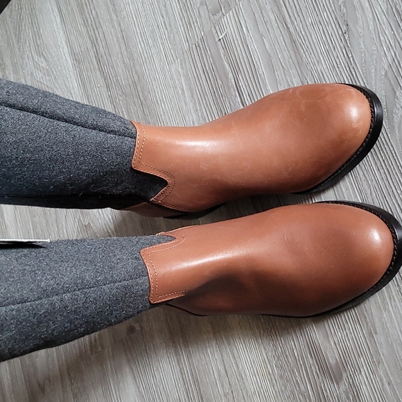 Antonio Melanie brown leather flannel tall boots - Picture 9 of 15